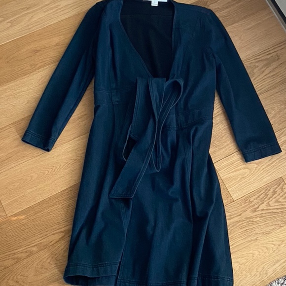 Diane Von Furstenberg DVF Christa Denim Wrap Dress - Picture 8 of 8